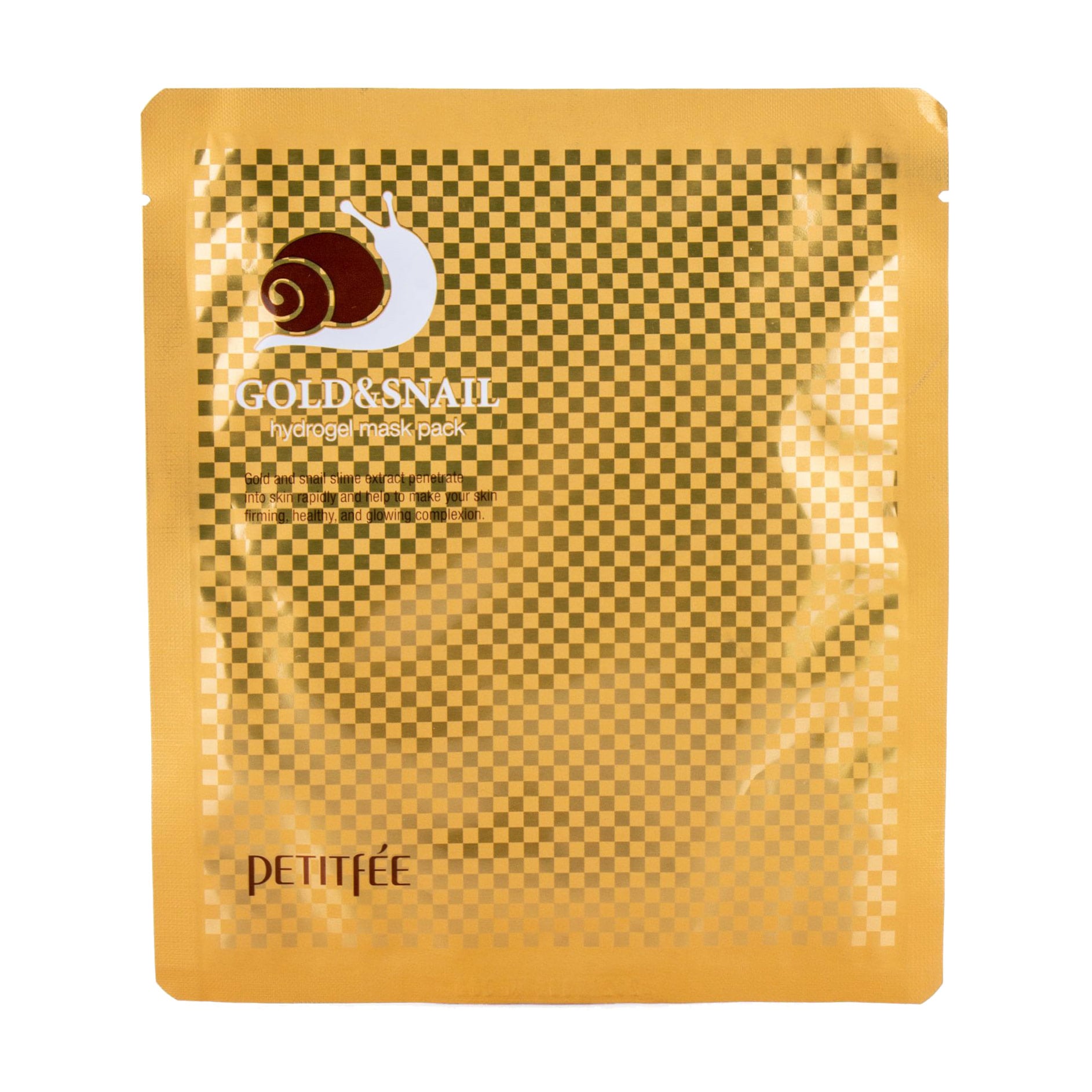 Гідрогелева маска для обличчя Petitfee &amp; Koelf Gold &amp; Snail Hydrogel Mask Pack з золотом та равликом, 30 г