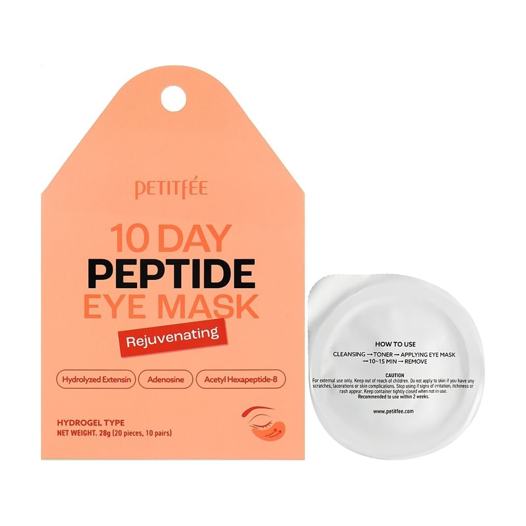 Гідрогелеві патчі для шкіри навколо очей Petitfee &amp; Koelf 10 Days Vitamin Eye Mask, Rejuvenating, 20 шт